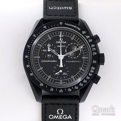 オメガ MISSION TO THE MOONPHASE - NEW MOON スォッチオメガスヌーピーブラック Ref.SO338700