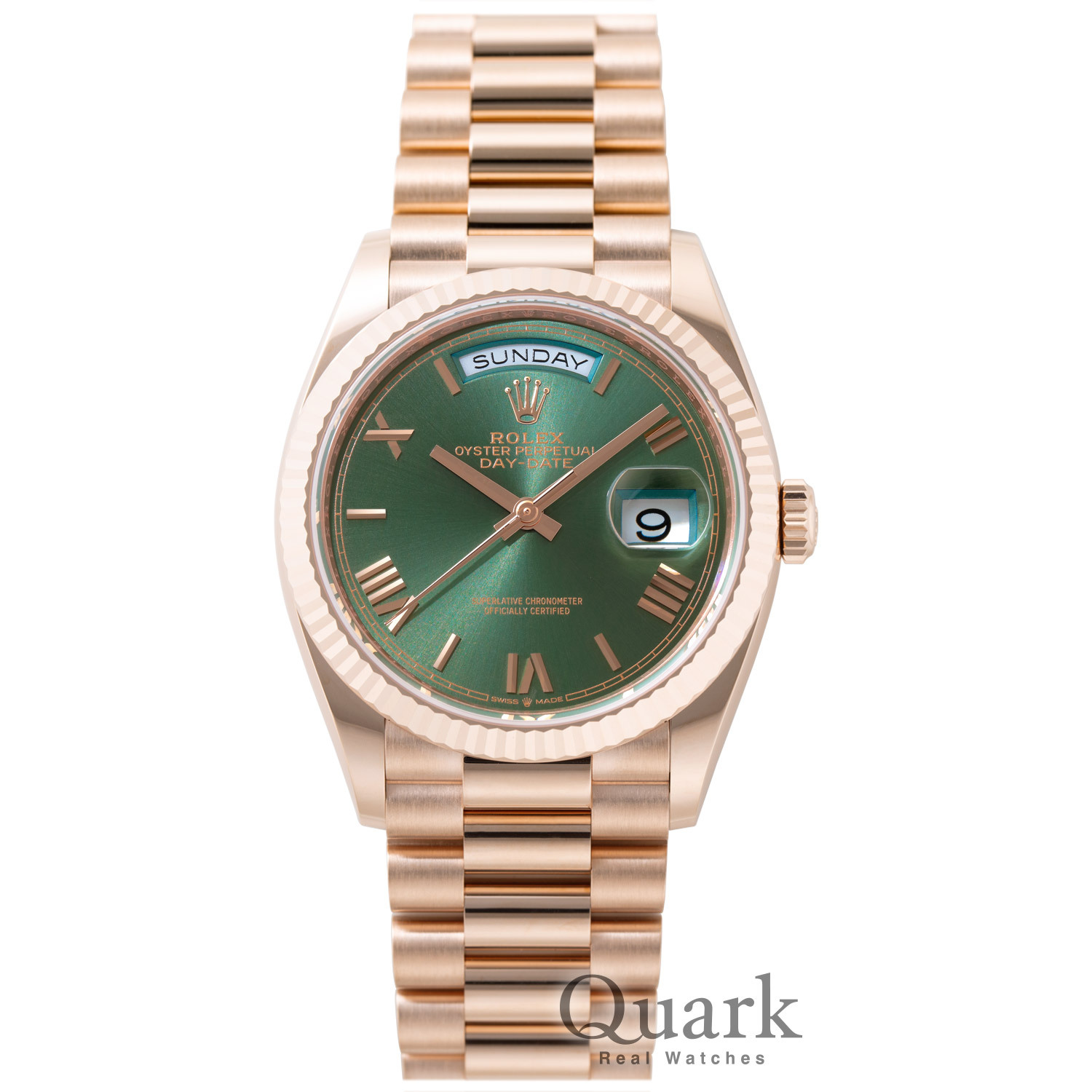 ロレックス デイデイト36 Ref.128235 オリーブグリーンローマ