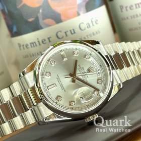 ロレックス デイデイト36 Ref.118206A アイスブルー10Pダイヤ