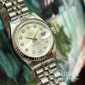 ロレックス デイトジャスト Ref.79174G シルバー10Pダイヤ