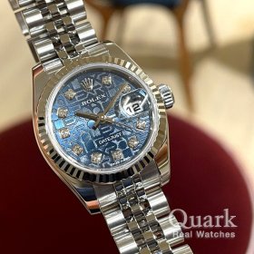 ロレックス デイトジャスト Ref.179174G ブルーコンピューター10Pダイヤ