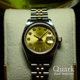 ロレックス デイトジャスト Ref.79173G シャンパン10Pダイヤ