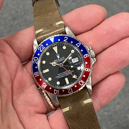 GMT master 1675 黒　褪色　ベゼルのみ　ROLEX　純正　濃いめ