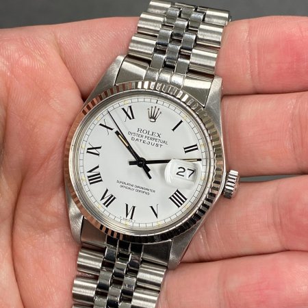 OH済 ロレックス デイトジャスト アンティーク 16014 ロレックス デイトジャスト Ref.16014 ホワイトダイヤル