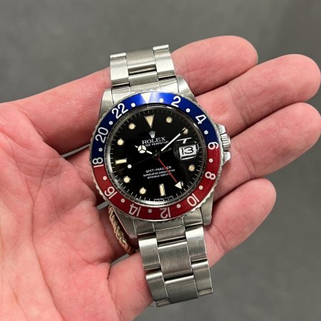 GMT master 1675 黒 ベゼルのみ ROLEX 純正 - 腕時計(アナログ)