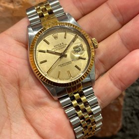 ロレックス 16013 ROLEX デイトジャスト18k/SS タペストリー