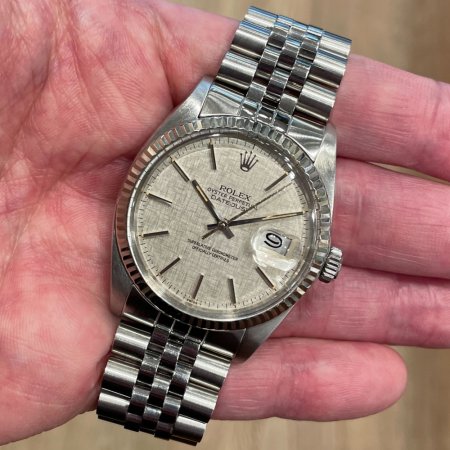 ロレックス デイトジャスト Ref.16014 シルバーモザイクダイヤル