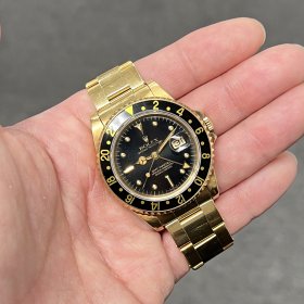 ロレックス GMTマスターI 16758 ブラックベゼル フジツボ ノンポリッシュケース