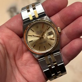 ロレックス デイトジャスト 17013 シャンパンダイヤル トリチウム 針ルミノバ