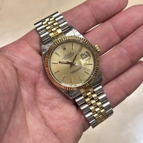 ロレックス デイトジャスト 16013 シャンパンダイヤル