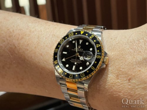 ロレックス GMTマスター2 ref.16713 黒×金コンビ 腕時計 メンズ