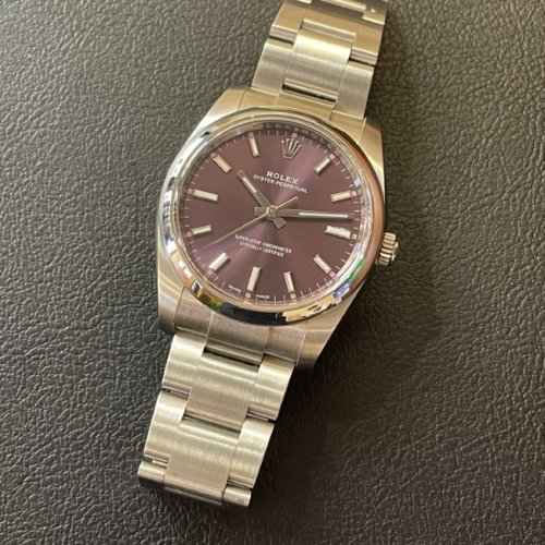 ロレックス オイスター・パーペチュアル34 Ref.114200 レッドグレープ