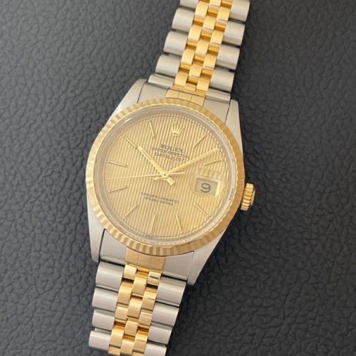 ロレックス デイトジャスト Ref.16233 シャンパンタペストリー
（チャプターリング）