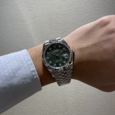 ロレックス デイトジャスト36 Ref.126234G オリーブグリーンパームモチーフ10Pダイヤ photo 3