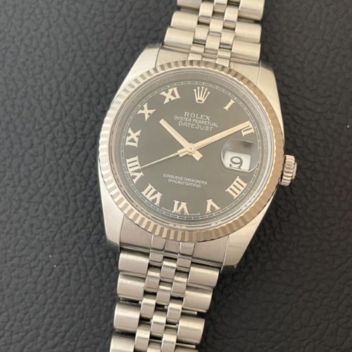 ロレックス デイトジャスト Ref.116234 ブラックローマ