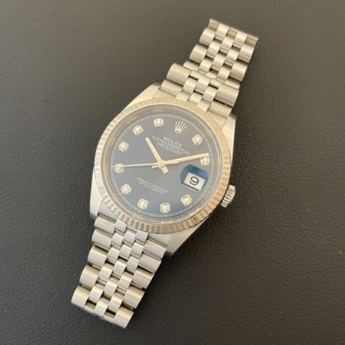 ロレックス デイトジャスト36 Ref.126234G ブライトブルー10P