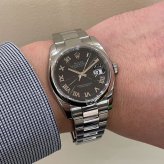 ロレックス デイトジャスト Ref.116200 ブラックサンビームローマ photo 3