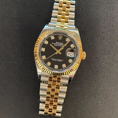 ロレックス デイトジャスト36 Ref.126233G ブライトブラック10P