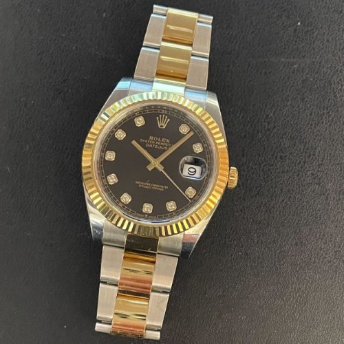 ロレックス デイトジャスト41 Ref.126333G ブライトブラック10P