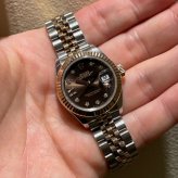 ロレックス デイトジャスト28 Ref.279171G チョコレートブラウン9PスターダイヤIXダイヤ photo 3