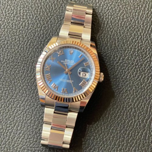 ロレックス デイトジャスト41 Ref.126334 アズーロブルーローマ 
