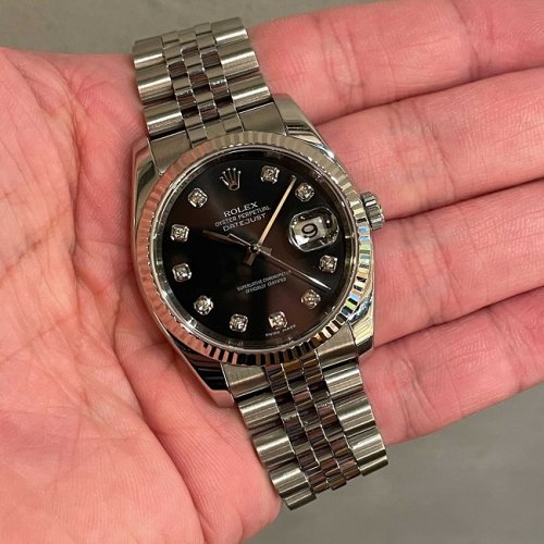 ロレックス デイトジャスト Ref.116234G ブラック10Ｐダイヤ