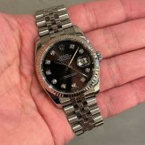 ロレックス デイトジャスト Ref.116234G ブラック10Ｐダイヤ 001