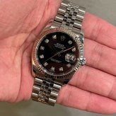 ロレックス デイトジャスト Ref.116234G ブラック10Ｐダイヤ 002