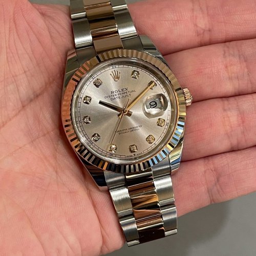 ロレックス デイトジャスト41 Ref.126331G サンダスト10Pダイヤ