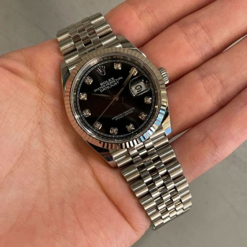 ロレックス デイトジャスト36 Ref.126234G 　ブラック10Pダイヤ