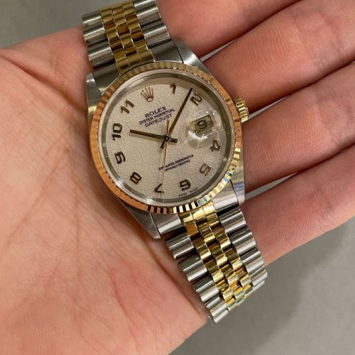 ロレックス デイトジャスト Ref.16233 白彫コンピューターアラビア