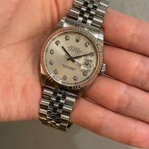 ロレックス デイトジャスト Ref.16234G シルバー10Pダイヤ photo 2