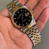 ロレックス デイトジャスト Ref.16233G ブラック10Pダイヤ photo 1