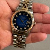 ロレックス デイトジャスト Ref.16233G 　ブルーグラデーション10Pダイヤ photo 2