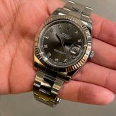 ロレックス デイトジャストII Ref.116334G グレー10Pダイヤ photo 2