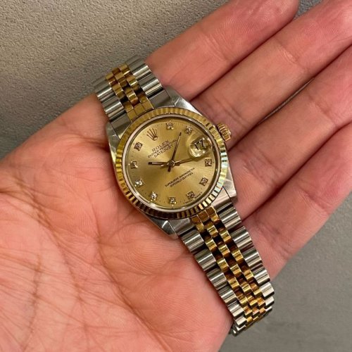 ロレックス デイトジャスト Ref.68273G シャンパン10Pダイヤ