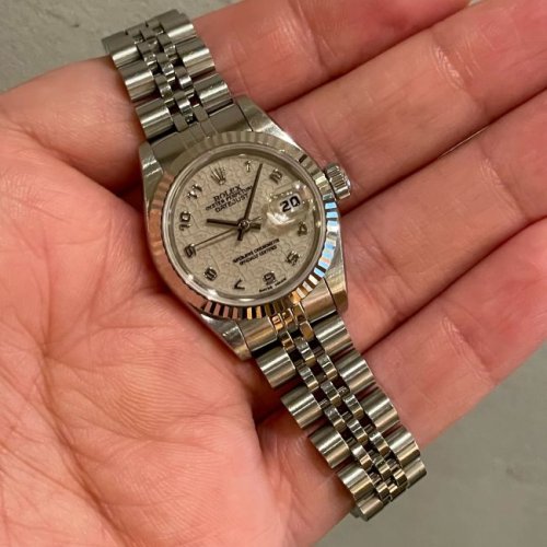 ロレックス デイトジャスト Ref.69174 白彫アラビア