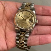 ロレックス デイトジャスト Ref.16233G シャンパン10Pダイヤ photo 2