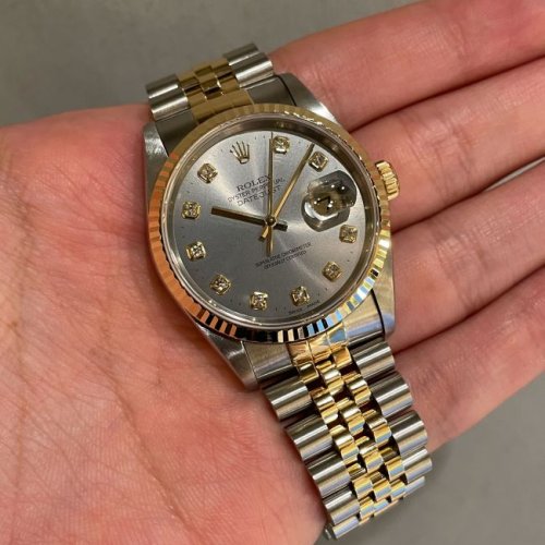 ロレックス デイトジャスト Ref.16233 グレー10Pダイヤ