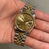 ロレックス デイトジャスト Ref.16233G シャンパン10Pダイヤ photo 2