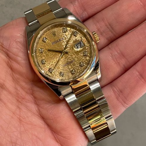 ロレックス デイトジャスト36 Ref.126203G シャンパンコンピューター