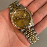 ロレックス デイトジャスト Ref.16233G シャンパン10P photo 1