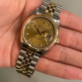 ロレックス デイトジャスト Ref.16233G シャンパン10P photo 2