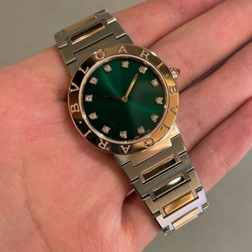 ブルガリ ブルガリブルガリ Ref.BB P 33 SG グリーン12Pダイヤ