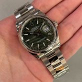 ロレックス デイトジャスト36 Ref.126200 オリーブグリーンパームモチーフ photo 1