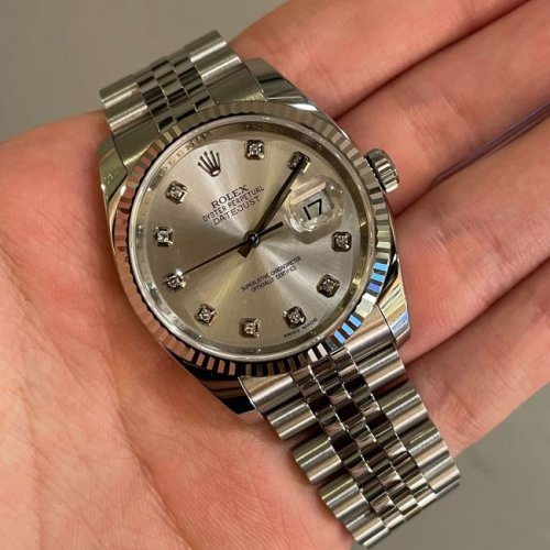 ロレックス デイトジャスト Ref.116234G シルバー10P