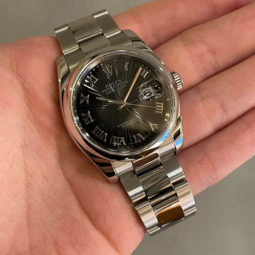 ロレックス デイトジャスト Ref.116200 黒サンビーム