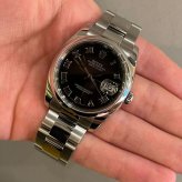 ロレックス デイトジャスト Ref.116200 黒サンビーム photo 2