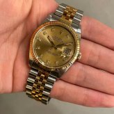 ロレックス デイトジャスト Ref.16233G シャンパン10Pダイヤ photo 2