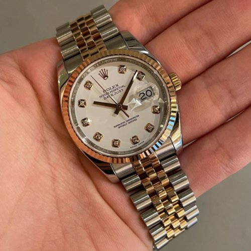 ロレックス デイトジャスト Ref.116231G ホワイト10Pダイヤ